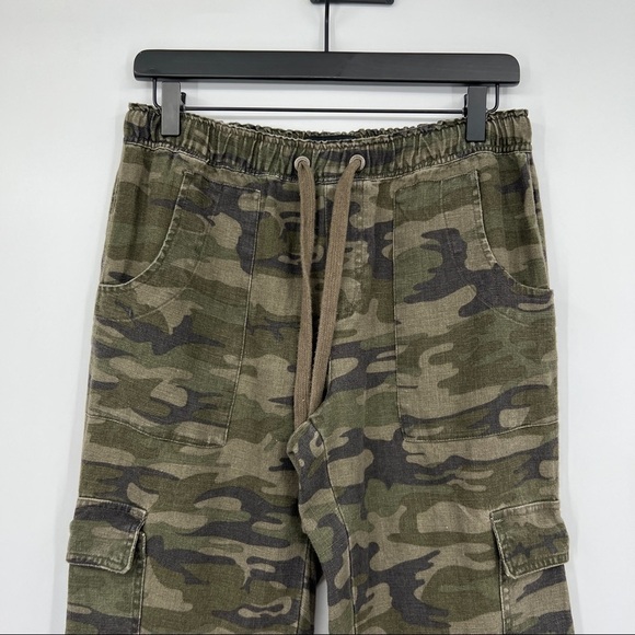 Sanctuary X Anthropologie Y2k 1990 Discoverer Linen Camouflage Cargo Pants - Picture 4 of 15